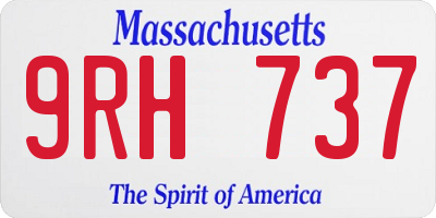 MA license plate 9RH737