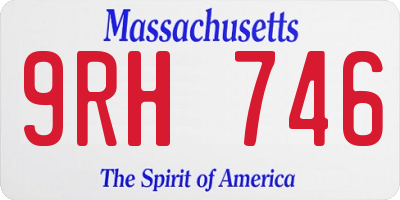 MA license plate 9RH746