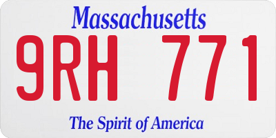 MA license plate 9RH771