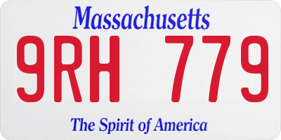 MA license plate 9RH779