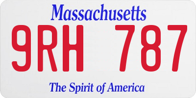 MA license plate 9RH787
