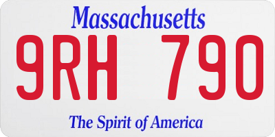 MA license plate 9RH790