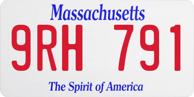 MA license plate 9RH791