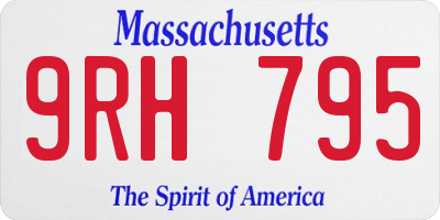 MA license plate 9RH795