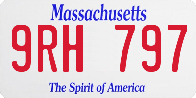 MA license plate 9RH797