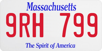 MA license plate 9RH799
