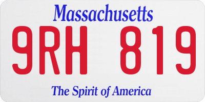 MA license plate 9RH819