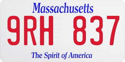 MA license plate 9RH837
