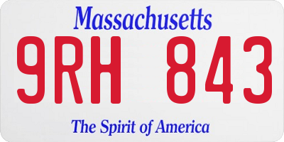 MA license plate 9RH843
