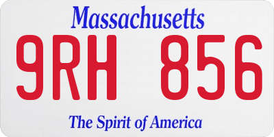 MA license plate 9RH856