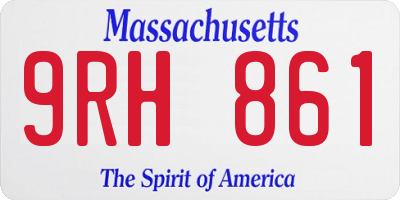 MA license plate 9RH861