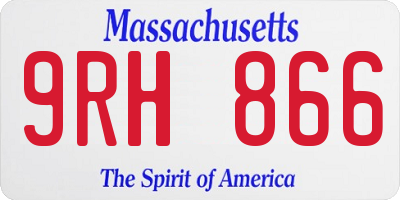 MA license plate 9RH866