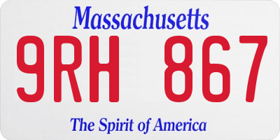 MA license plate 9RH867
