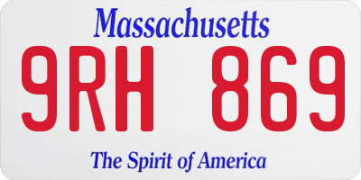 MA license plate 9RH869