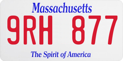 MA license plate 9RH877
