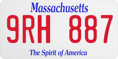 MA license plate 9RH887