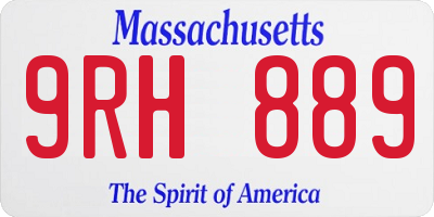MA license plate 9RH889