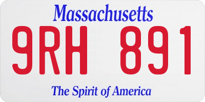 MA license plate 9RH891
