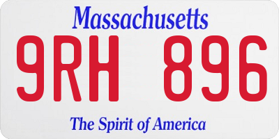 MA license plate 9RH896