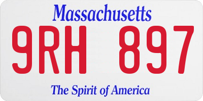 MA license plate 9RH897