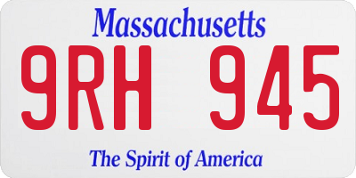 MA license plate 9RH945