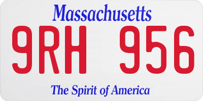 MA license plate 9RH956