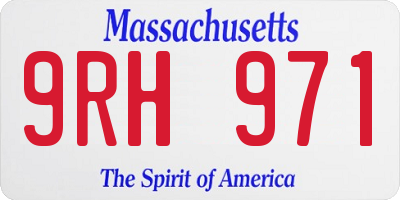 MA license plate 9RH971