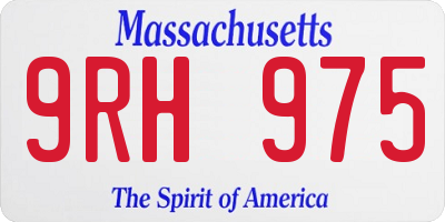MA license plate 9RH975
