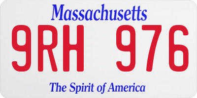 MA license plate 9RH976