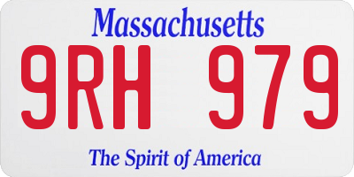MA license plate 9RH979