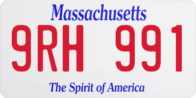 MA license plate 9RH991