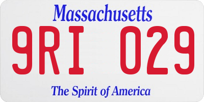 MA license plate 9RI029