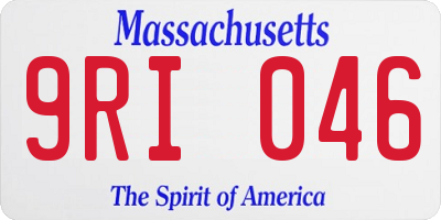 MA license plate 9RI046