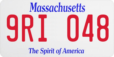 MA license plate 9RI048