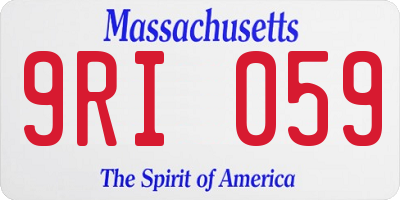 MA license plate 9RI059