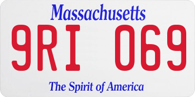 MA license plate 9RI069