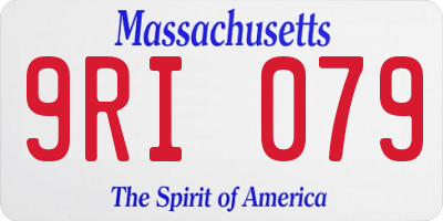 MA license plate 9RI079