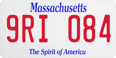 MA license plate 9RI084