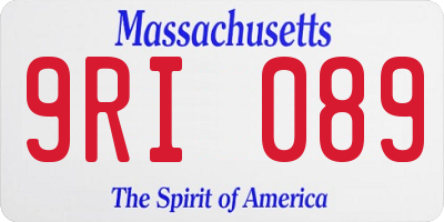 MA license plate 9RI089