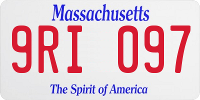 MA license plate 9RI097