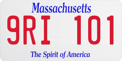 MA license plate 9RI101