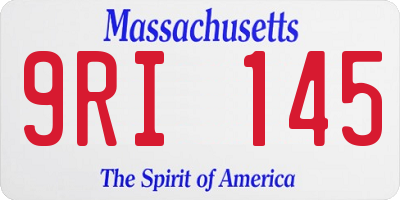 MA license plate 9RI145