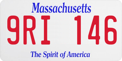 MA license plate 9RI146