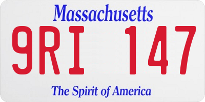 MA license plate 9RI147