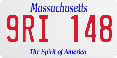 MA license plate 9RI148