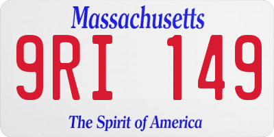 MA license plate 9RI149