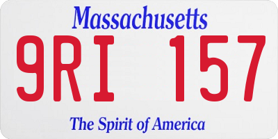 MA license plate 9RI157