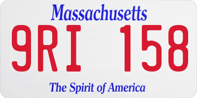 MA license plate 9RI158