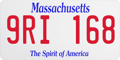 MA license plate 9RI168