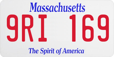 MA license plate 9RI169
